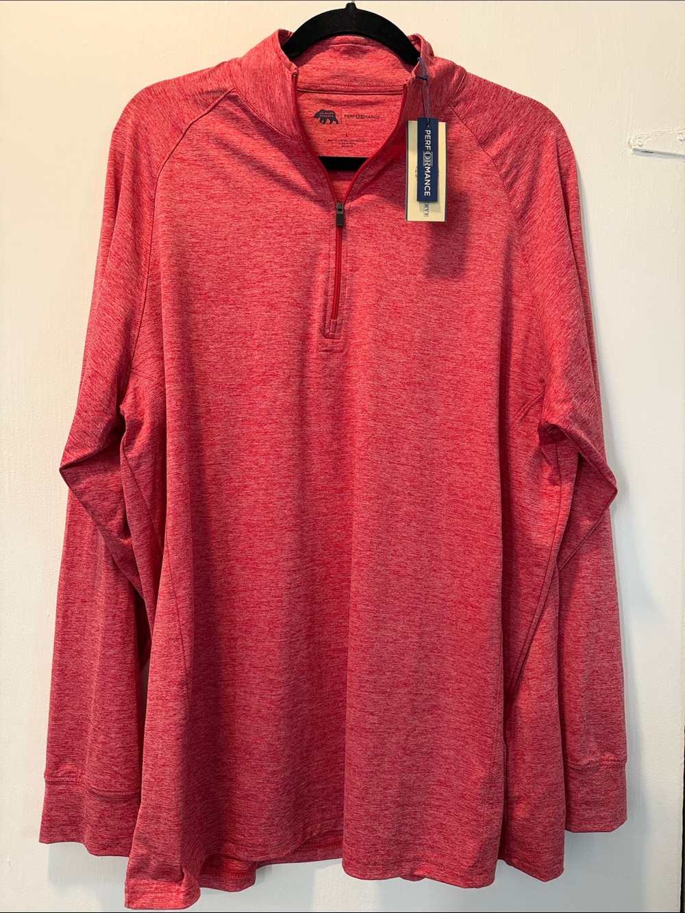 NWT Onward Reserve Performance Quarter-Zip Long Sleeve Shirt - Red